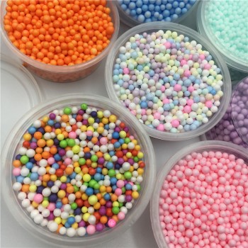 2mm Foam Beads for Slime Colorful Foam Balls Slime Filler DIY Slime Supplies Mini Soft Beads for Slime Fluffy Decor with Box