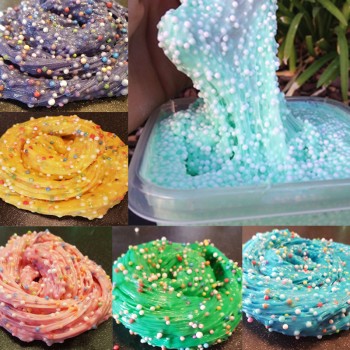 2mm Foam Beads for Slime Colorful Foam Balls Slime Filler DIY Slime Supplies Mini Soft Beads for Slime Fluffy Decor with Box