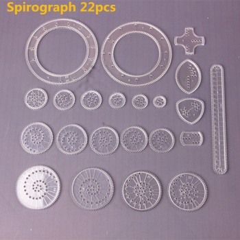 22pcs Spirograph Drawing toys set Interlocking Gears amp; Wheels Drawing Accessories Creative Educational Toy For children
