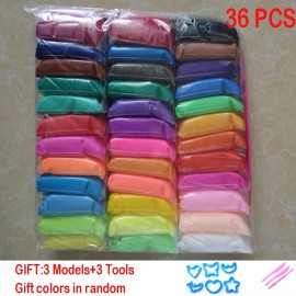 36pcs/set Slime  DIY safe and nontoxic Malleable Fimo Polymer Clay playdough Air Clay  Polymer Plasticine Modelling light Clay