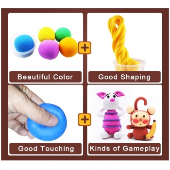 36pcs/set Slime  DIY safe and nontoxic Malleable Fimo Polymer Clay playdough Air Clay  Polymer Plasticine Modelling light Clay