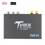 Dual antenna Car DVB-T2 Mobile DVB T2 TV BOX Receiver for Car DVD digital TV tuner Mpeg-4 MPEG-2 For Russia Europe