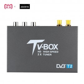 Dual antenna Car DVB-T2 Mobile DVB T2 TV BOX Receiver for Car DVD digital TV tuner Mpeg-4 MPEG-2 For Russia Europe