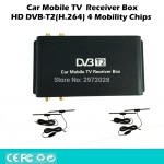 HD Car Mobile Digital TV Receiver Mobile Car DVB-T2 USB HDMI MPEG4 MPEG2 Digital TV Four Tuner HD H.264 Receiver Box Set