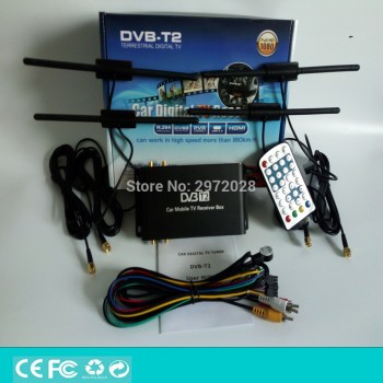 HD Car Mobile Digital TV Receiver Mobile Car DVB-T2 USB HDMI MPEG4 MPEG2 Digital TV Four Tuner HD H.264 Receiver Box Set