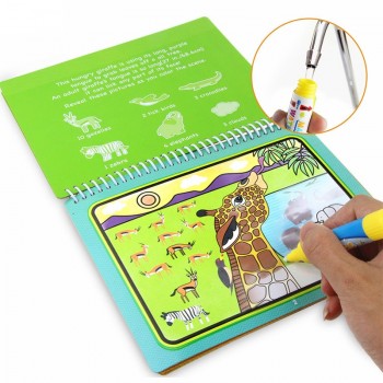 Reusable Magic Water Drawing Book Coloring Book Doodle Pen Cartoon Painting Toys Drawing Board For Kids Education Birthday Gift