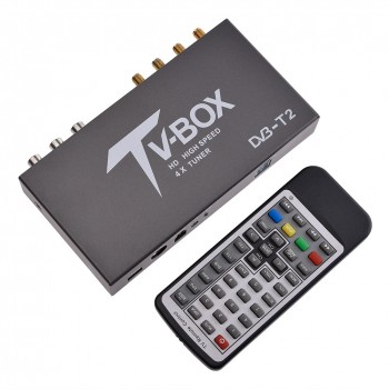 1080P HD DVB-T EN300 744/DVB-T2 TV Box HDMI USB AV MOV OSD DVB RCA Smart TV Box USB2.0 True Four Tuners Receiver
