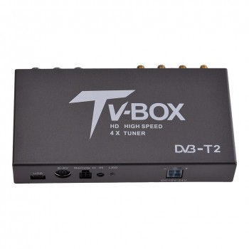 1080P HD DVB-T EN300 744/DVB-T2 TV Box HDMI USB AV MOV OSD DVB RCA Smart TV Box USB2.0 True Four Tuners Receiver