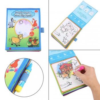 Water Coloring Books For Kids Drawing Books With 2 Magic Water Drawing Pen Doodle Mat Learning Educational Toy For Children Gift