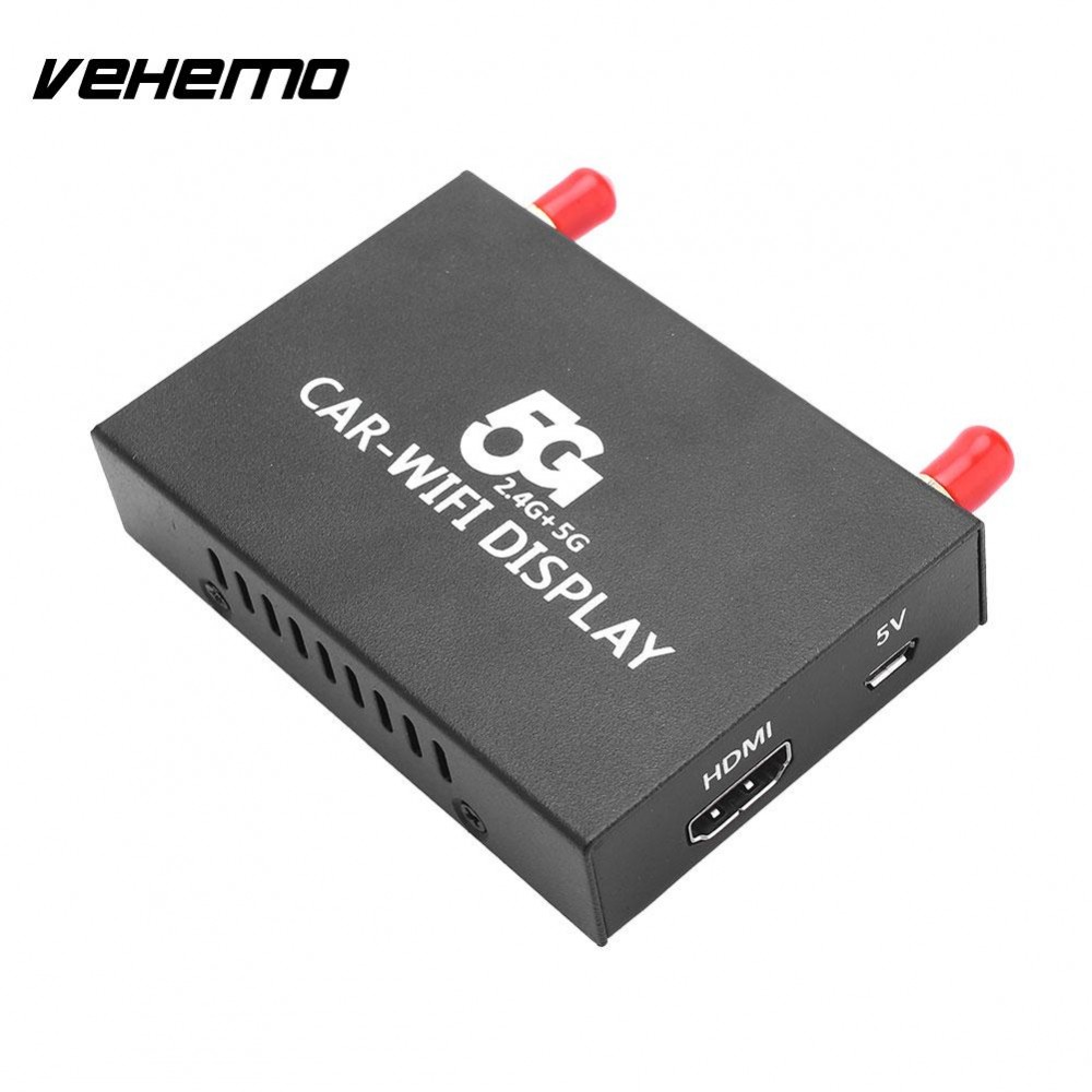 Vehemo Screen Mirror Display with Dual Antennas Miracast Push Device Phone Screen Phone Mirror Link Portable