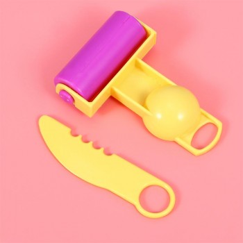 Kids Plastic Plasticine Mould Tools DIY Children Clay Cutters Moulds Toy Kit Funny Dough Modeling Tool with Knife Roller Toys