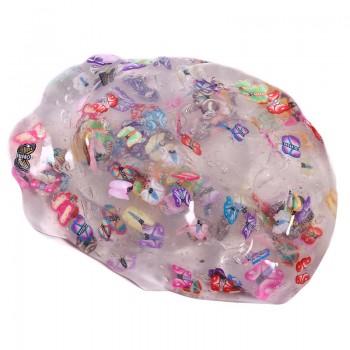 60ml Crystal Slime Transparent Clear Slime with Filler Jelly Cube Slime Diy Crafts for Kids Fruit Flower Modlein Clay Playdough