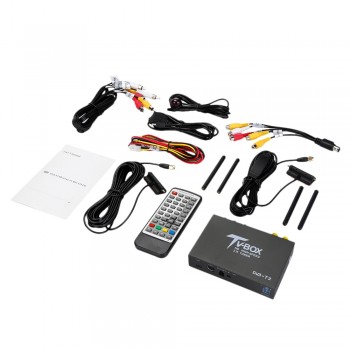 High Speed H.264 HD DVB-T2 Digital Car TV Box Receiver TV and Radio Channels Mobile Auto Television Box for Car Travelling
