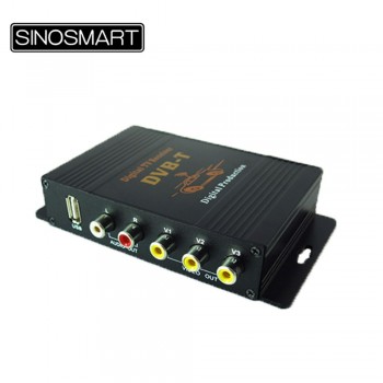 Free shipping Car Digital TV Box DVB-T MPEG-4 DVB-T Receiver Super Strong Signal for European Countries Single Antenna