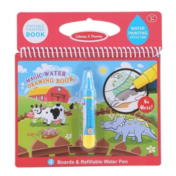 10 Color Magic Water Drawing Book Coloring Book Doodle with Magic Pen Drawing Toy Painting Board Juguetes For Kids Boy Education