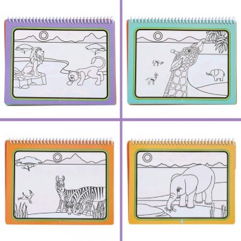 10 Color Magic Water Drawing Book Coloring Book Doodle with Magic Pen Drawing Toy Painting Board Juguetes For Kids Boy Education