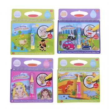 10 Color Magic Water Drawing Book Coloring Book Doodle with Magic Pen Drawing Toy Painting Board Juguetes For Kids Boy Education
