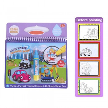 10 Color Magic Water Drawing Book Coloring Book Doodle with Magic Pen Drawing Toy Painting Board Juguetes For Kids Boy Education