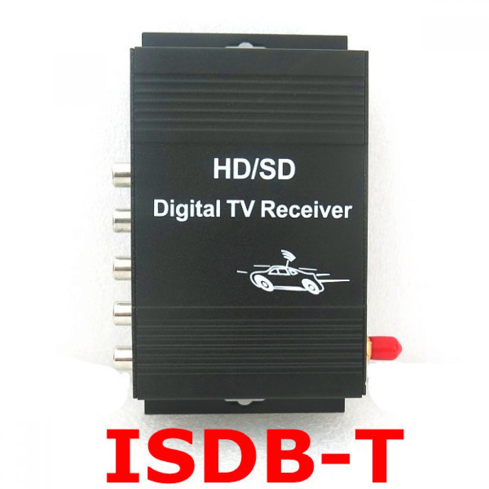 ISDB-T Car Digital TV receiver 190km/h Car TV Tuner 4 video output  For Brazil chile Argentina Peru South America Japan