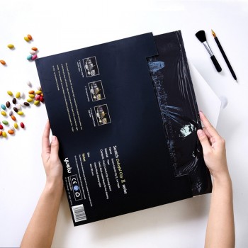 HIINST  16.1x11.3in Magic Scratch Art Painting Paper With Drawing Stick Kids Toy Painting Gift Toy Kid Drop Shipping L827