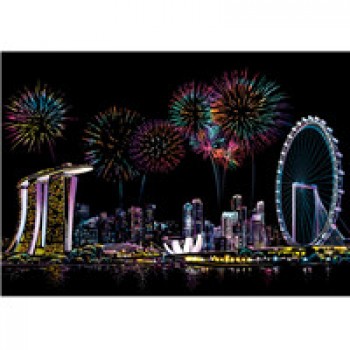 HIINST  16.1x11.3in Magic Scratch Art Painting Paper With Drawing Stick Kids Toy Painting Gift Toy Kid Drop Shipping L827