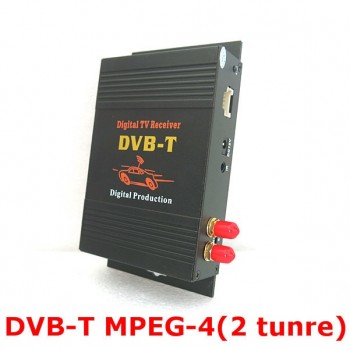 140-200km/h DVB-T Car MPEG-4 HD Two Chip Tuner Two Antenna DVB T Digital Car TV Tuner Receiver
