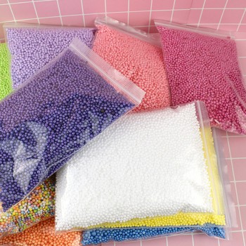 1 Bag 2-4mm DIY Slime Balls Snow Mud Particles Accessories Small Tiny Foam Beads for Floam Filler Funny Kids Toys for Children