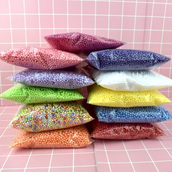 1 Bag 2-4mm DIY Slime Balls Snow Mud Particles Accessories Small Tiny Foam Beads for Floam Filler Funny Kids Toys for Children