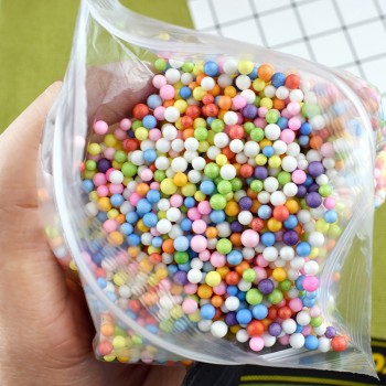 1 Bag 2-4mm DIY Slime Balls Snow Mud Particles Accessories Small Tiny Foam Beads for Floam Filler Funny Kids Toys for Children