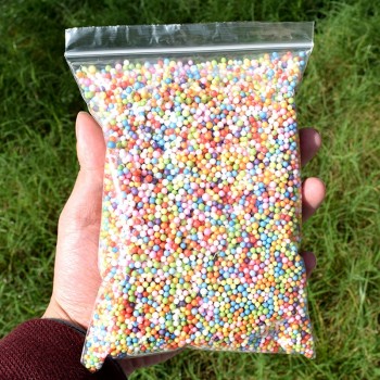 1 Bag 2-4mm DIY Slime Balls Snow Mud Particles Accessories Small Tiny Foam Beads for Floam Filler Funny Kids Toys for Children