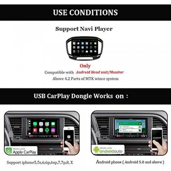 New USB Smart Link Apple CarPlay Dongle for Android Navigation Player Mini USB Carplay Stick with Android Auto Car Link Dongle