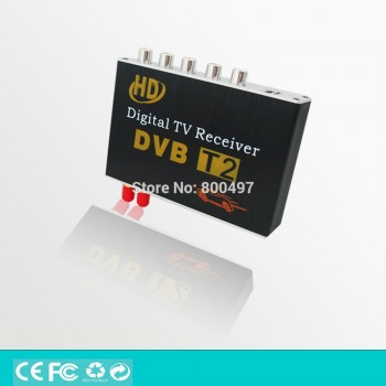 HD 1080P HDMI CVBS Mobile Digital TV Receiver Mobile Car DVB-T2 MPEG4 MPEG2 Digital TV Double Tuner HD Receiver Box Set