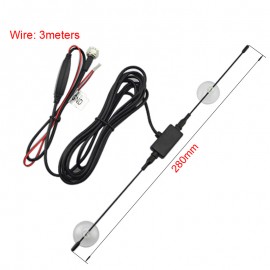 Car F Connector Plug Digital Auto TV Antenna with Built-in Booster Amplifier Car Antenna