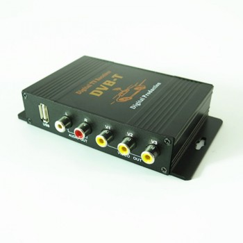 Car DVB-T Digital TV Receiver Box Compatible with SD MPEG2 and HD MPEG4 AVC/H.264 For Europe Country Support 140-190km/h Speed