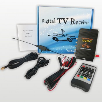 Car DVB-T Digital TV Receiver Box Compatible with SD MPEG2 and HD MPEG4 AVC/H.264 For Europe Country Support 140-190km/h Speed