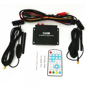KLYDE DVB-T2 Digital TV Receiver Box For Russia Singapore Thailand Support 120-140km/h PVR Function and Multimedia Playback