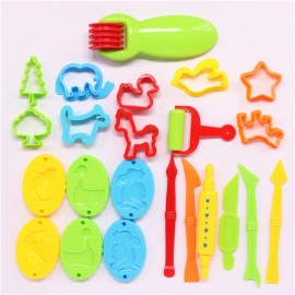 23pcs Plastic Play Dough Tools Set Toy Educational Plasticine Mold Modeling Clay Kit Slime Toys For Children