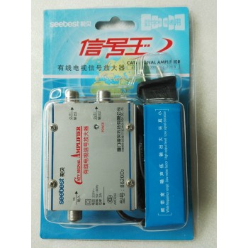 1 in 2 out  CATV Cable TV Video  Signal Amplifier AMP Booster Splitter Broadcast Equipments Accessories