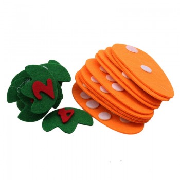 1set Educational Toy Non-woven Childrens Puzzle Handmade DIY Creative Toys Kindergarten Carrot Digital Teaching Aids