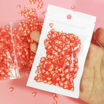 Happy Monkey In Stock 10g/Pack Slime DIY Accessories Toys Mini  Strawberry Fruit Slices Fluffy Clear Slime Supplies Gift Toy