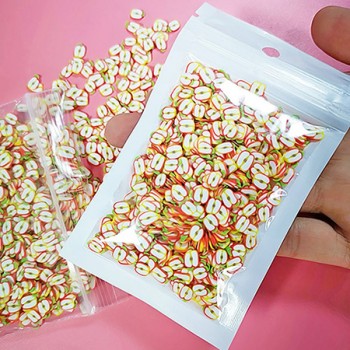 Happy Monkey In Stock 10g/Pack Slime DIY Accessories Toys Mini  Strawberry Fruit Slices Fluffy Clear Slime Supplies Gift Toy