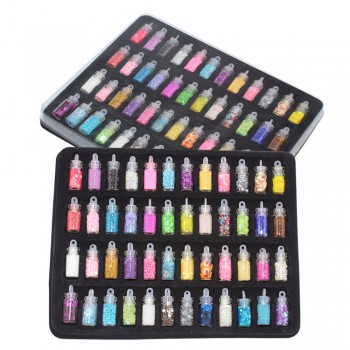 48Pcs Slime Supplies for Filler Fluffy Clay Slime Box Toys for Children Charms Slimes Kit DIY Sequins Glitter Accessories Kids