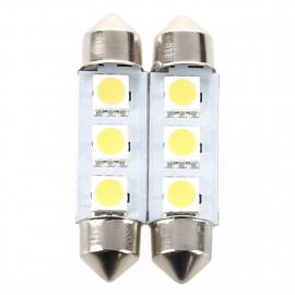 2X BULB SHUTTLE FESTOON 3 LED 39MM CANBUS WHITE