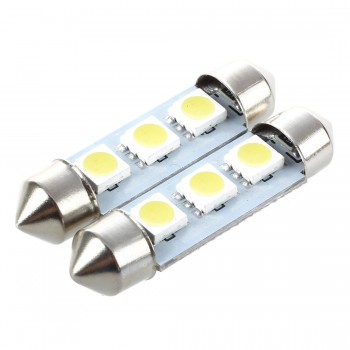 2X BULB SHUTTLE FESTOON 3 LED 39MM CANBUS WHITE