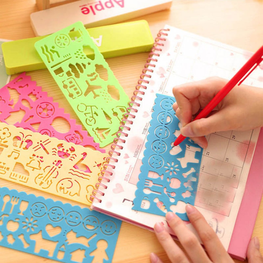 4 Pcs/Set Spirograph Geometric Ruler Learning Animal Drafting Tools Stationery For Students Kids Drawing Toys Gifts NSV775