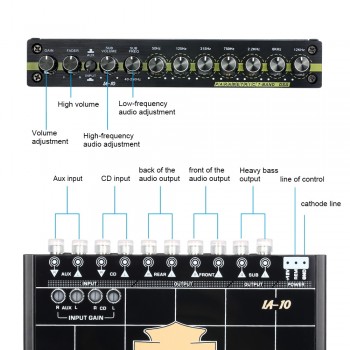 KKMOON Car Audio Modified Car Equalizer Fever Class EQ 7 Equalizer Car Audio Tuner car styling for Auto audio For BMW Ford VW