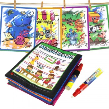 4 Types Magic Water Drawing Books Coloring Book in Drawing Toys Reusable Books Early Learning Toys Educational Toys for Kids