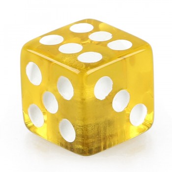 Vehicle Car Tyre Valve Cap Cover Dice Shape Yellow 4 Pcs