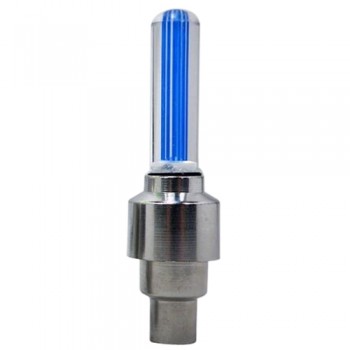 Bike Motorcycle Car Tyre Tire Wheel Stem Caps Blue LED Light Valve Covers