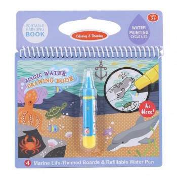 Magic Water Drawing Book Coloring Book Doodle with Magic Pen Painting Board Juguetes For Children Education Drawing Toy 6 Colors